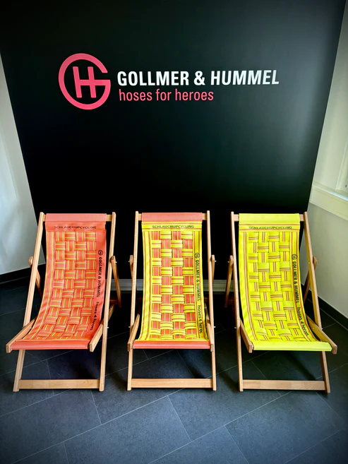 Liegestuhl OSKAR aus Feuerwehrschlauch - diverse Farben