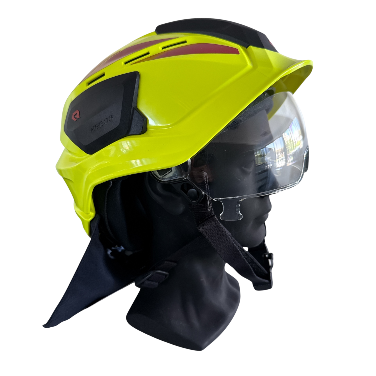 Feuerwehrhelm ROSENBAUER HEROS H10 - Komplettset - tagesleuchtgelb